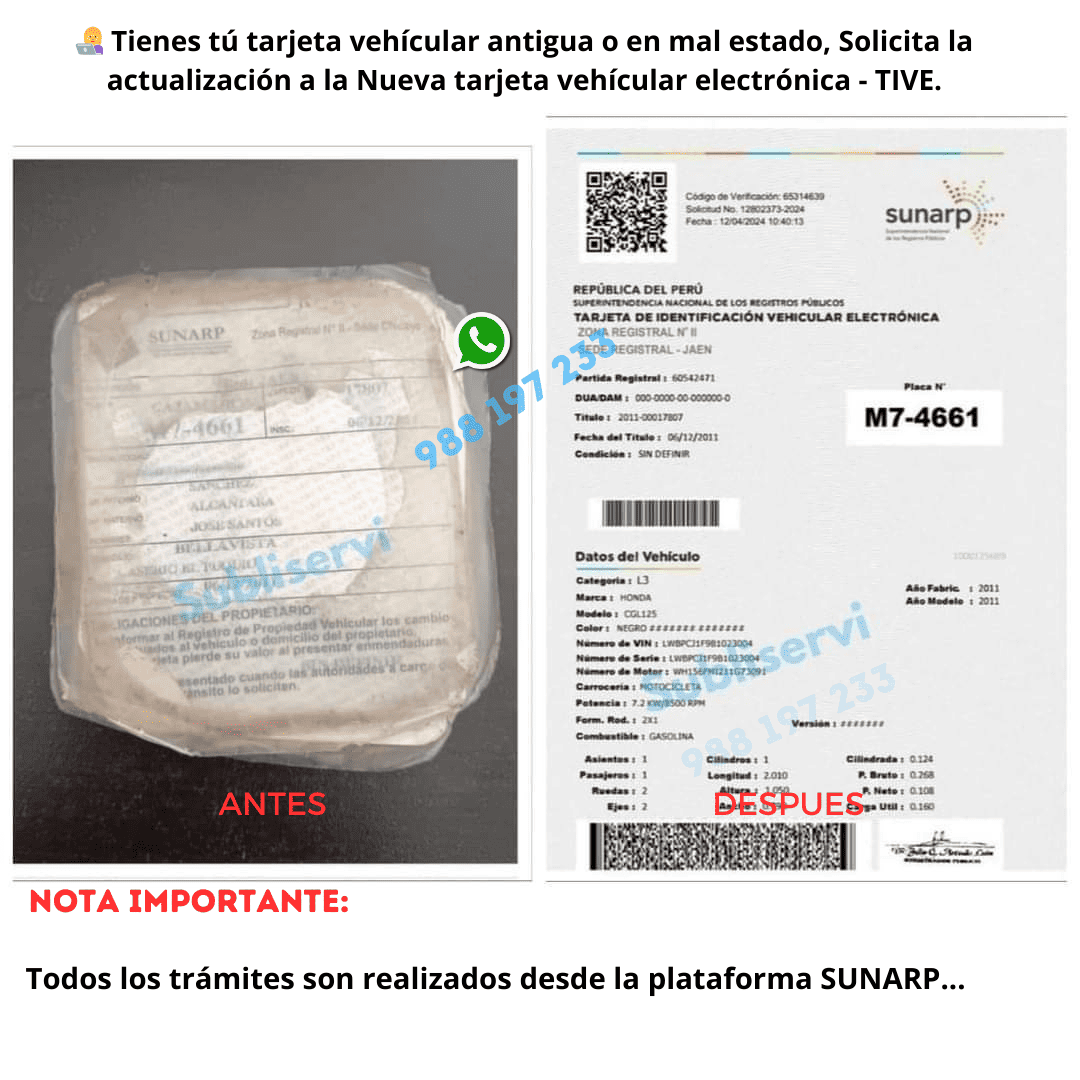 👩_💻 Tienes tú tarjeta vehícular antigua o en mal estado, Solicita la actualización a la Nueva tarjeta vehícular electrónica - TIVE. (1)