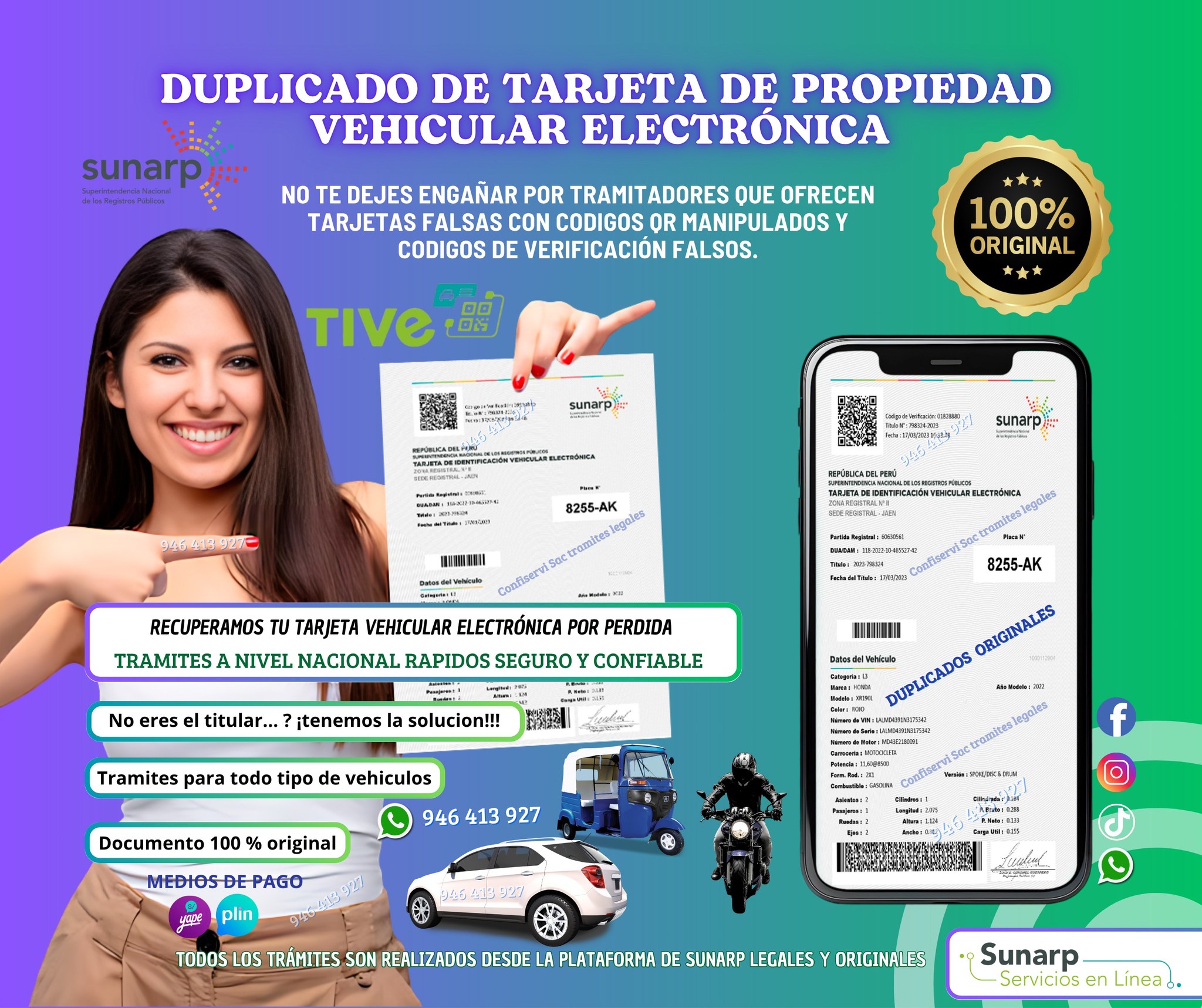 Duplicado tive original